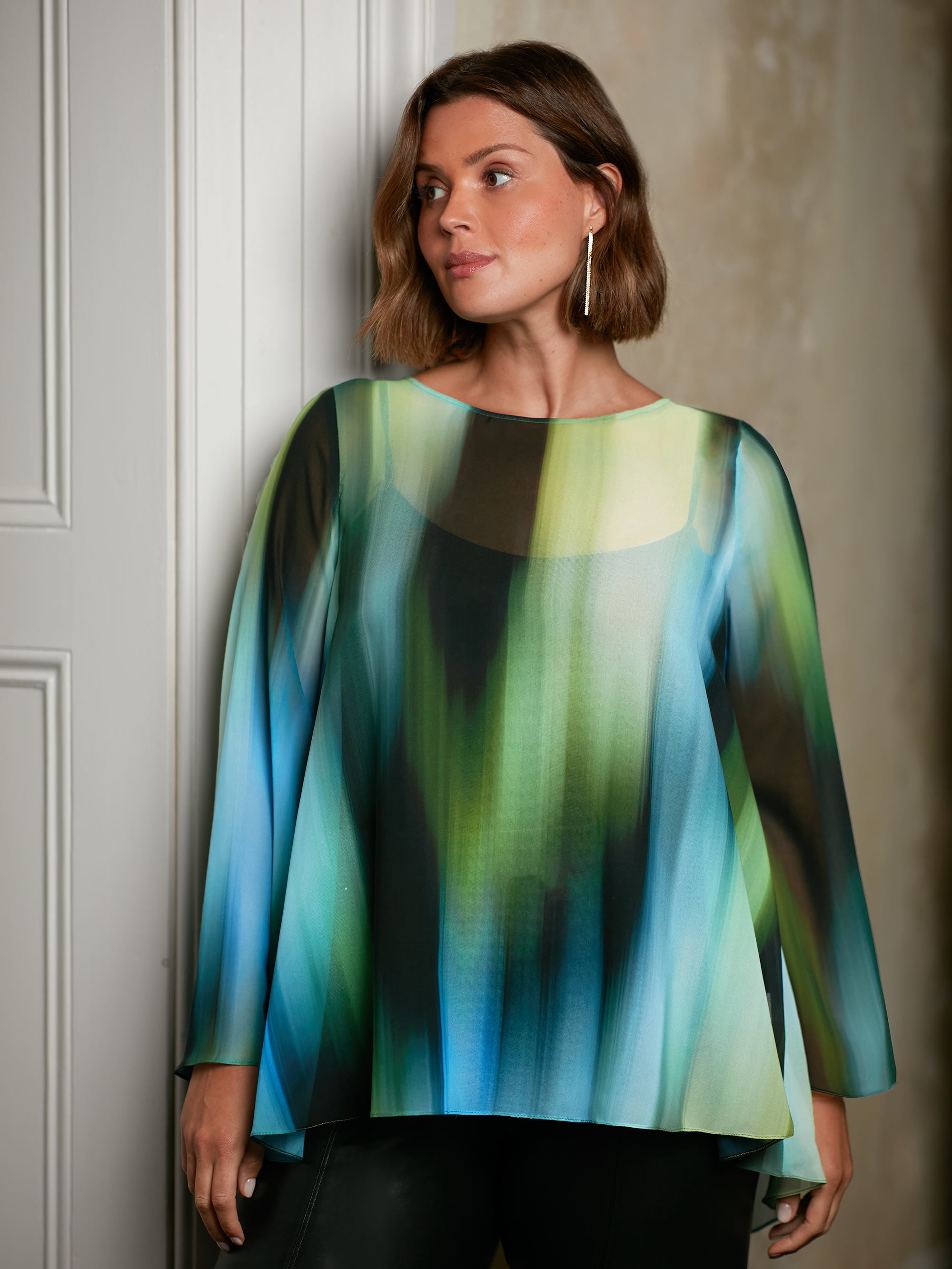 high low chiffon top