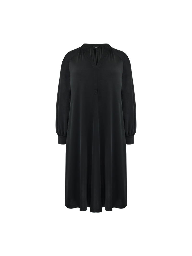 Black Modal Jersey Swing Dress
