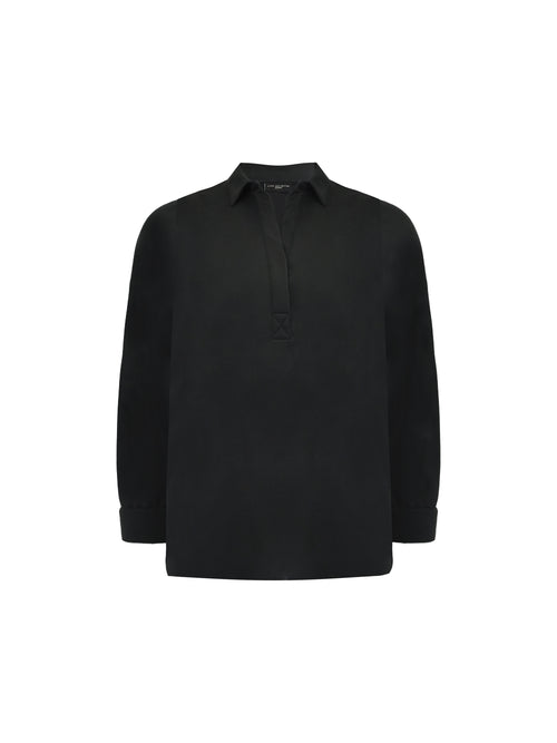 Black Modal Jersey Longline Shirt