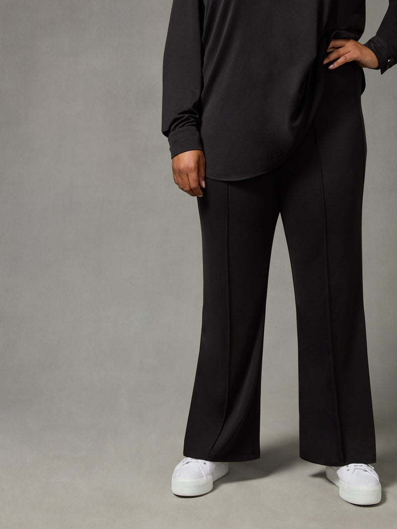 Black Modal Jersey Trousers