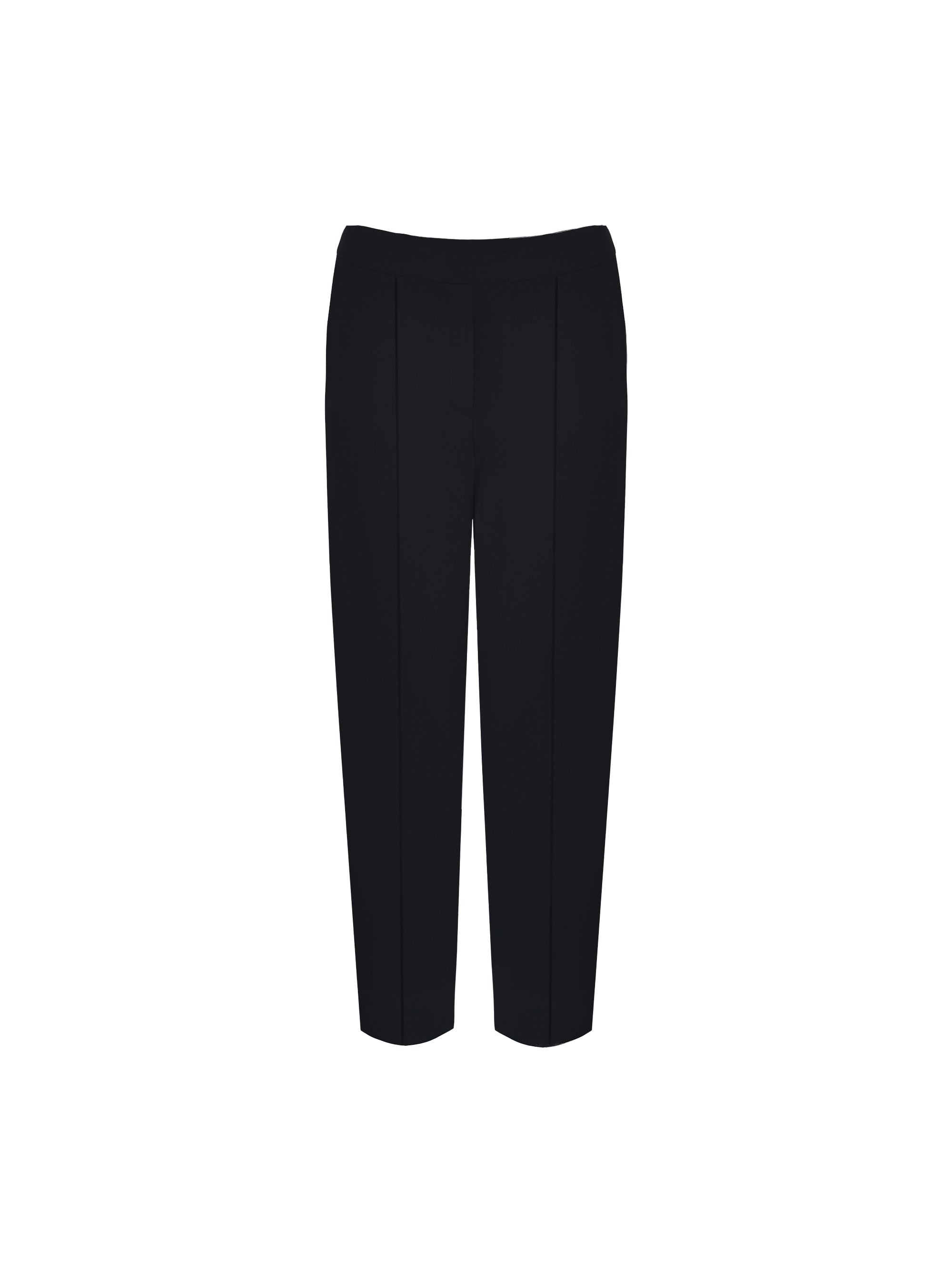 Petite Black Stretch Tapered Trousers