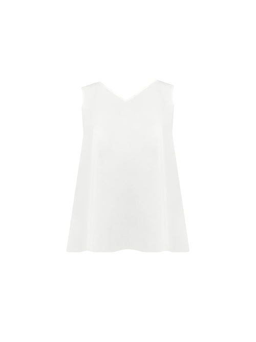 Ivory Satin Vest Top