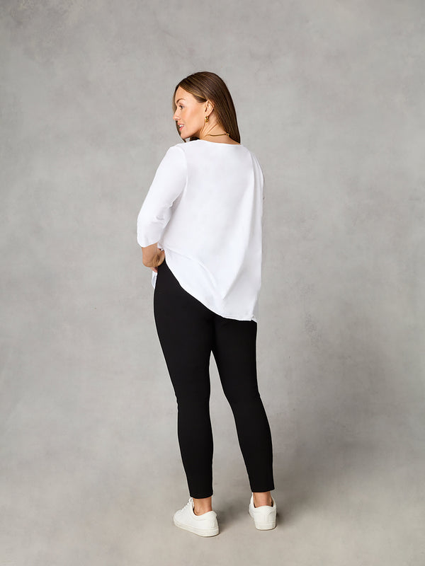 Petite Black Ponte Leggings