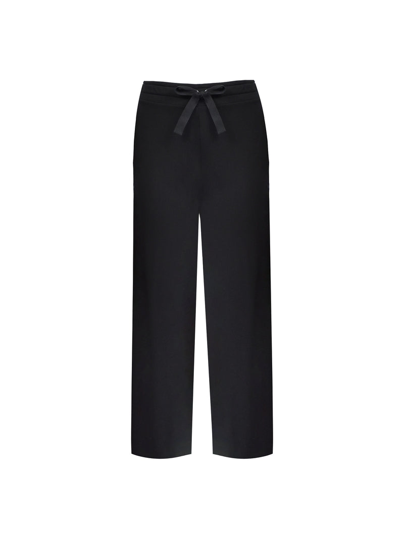 Petite Black Jersey Wide Leg Joggers