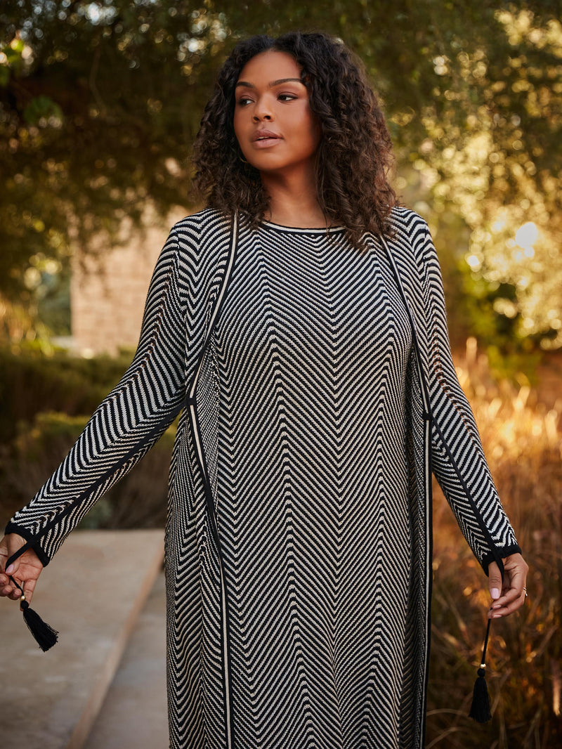 Chevron Knitted Cardigan