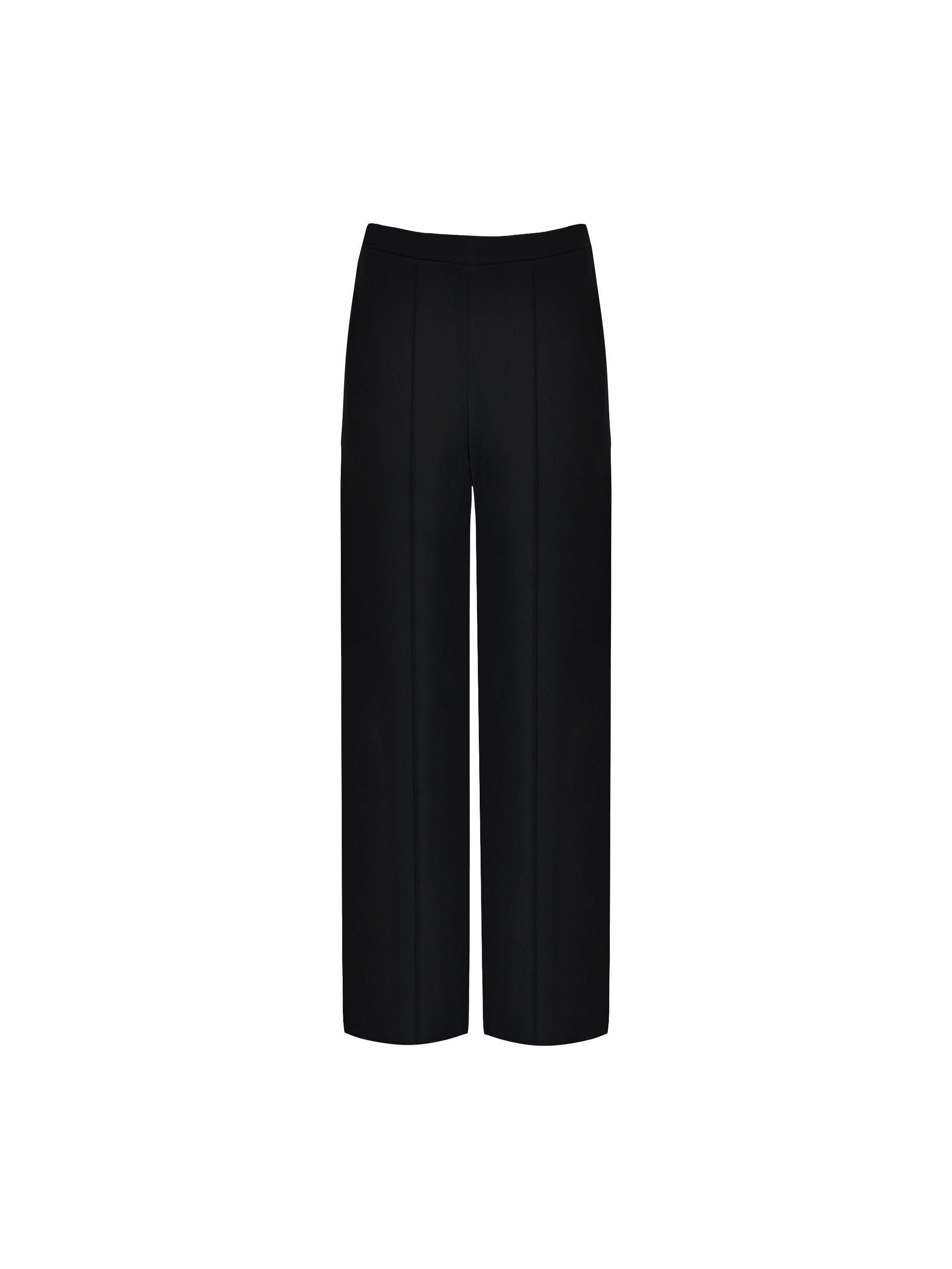 Petite Black Jersey Bootleg Trousers