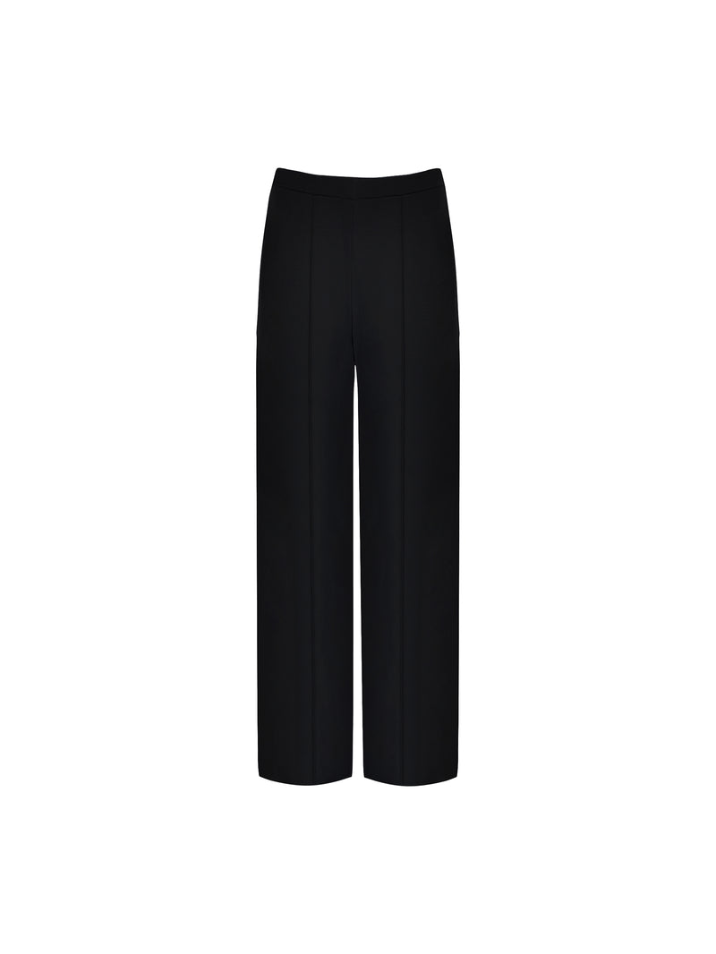 Petite Black Jersey Bootleg Trousers