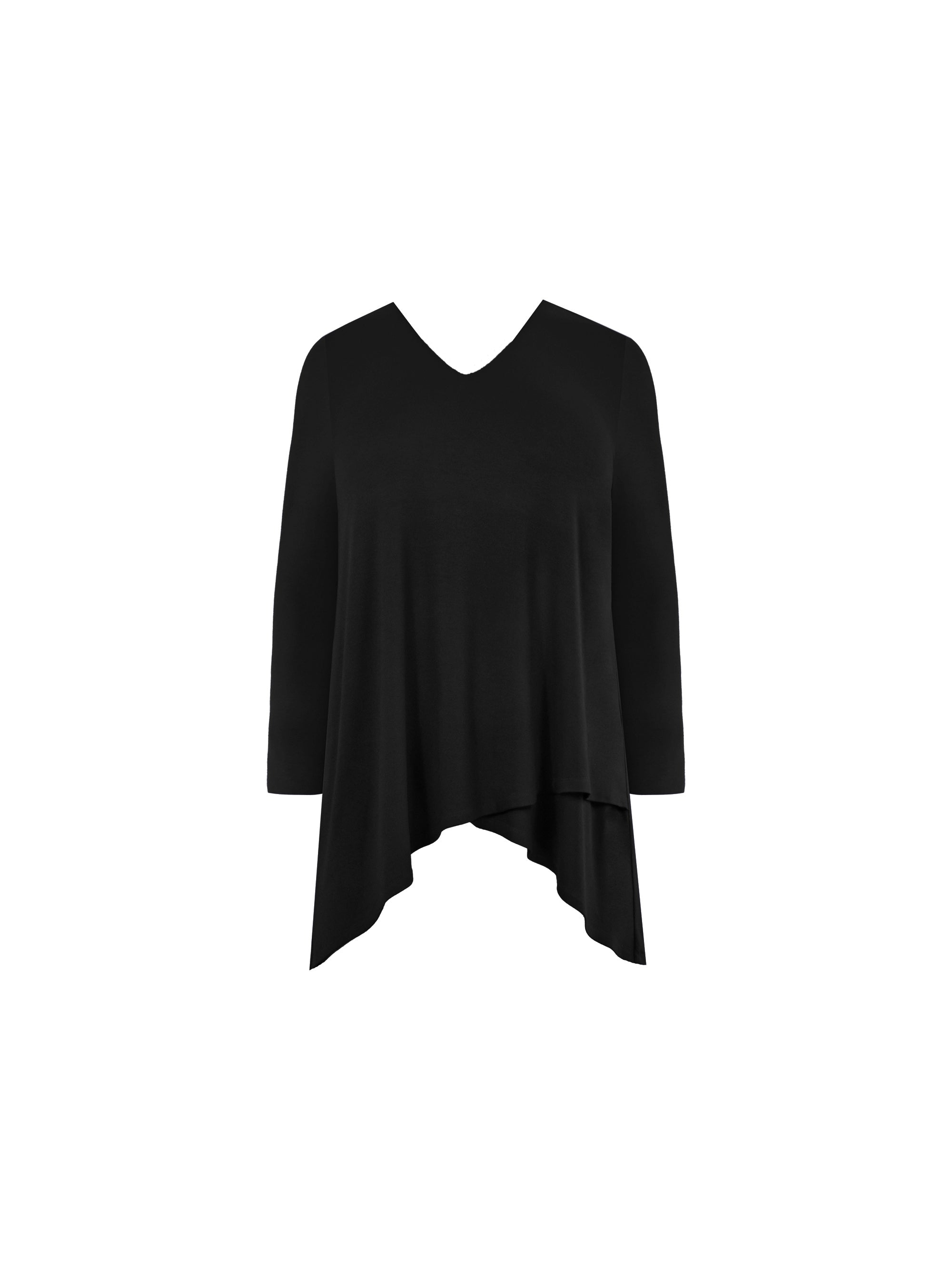 Black Jersey High Low Tunic