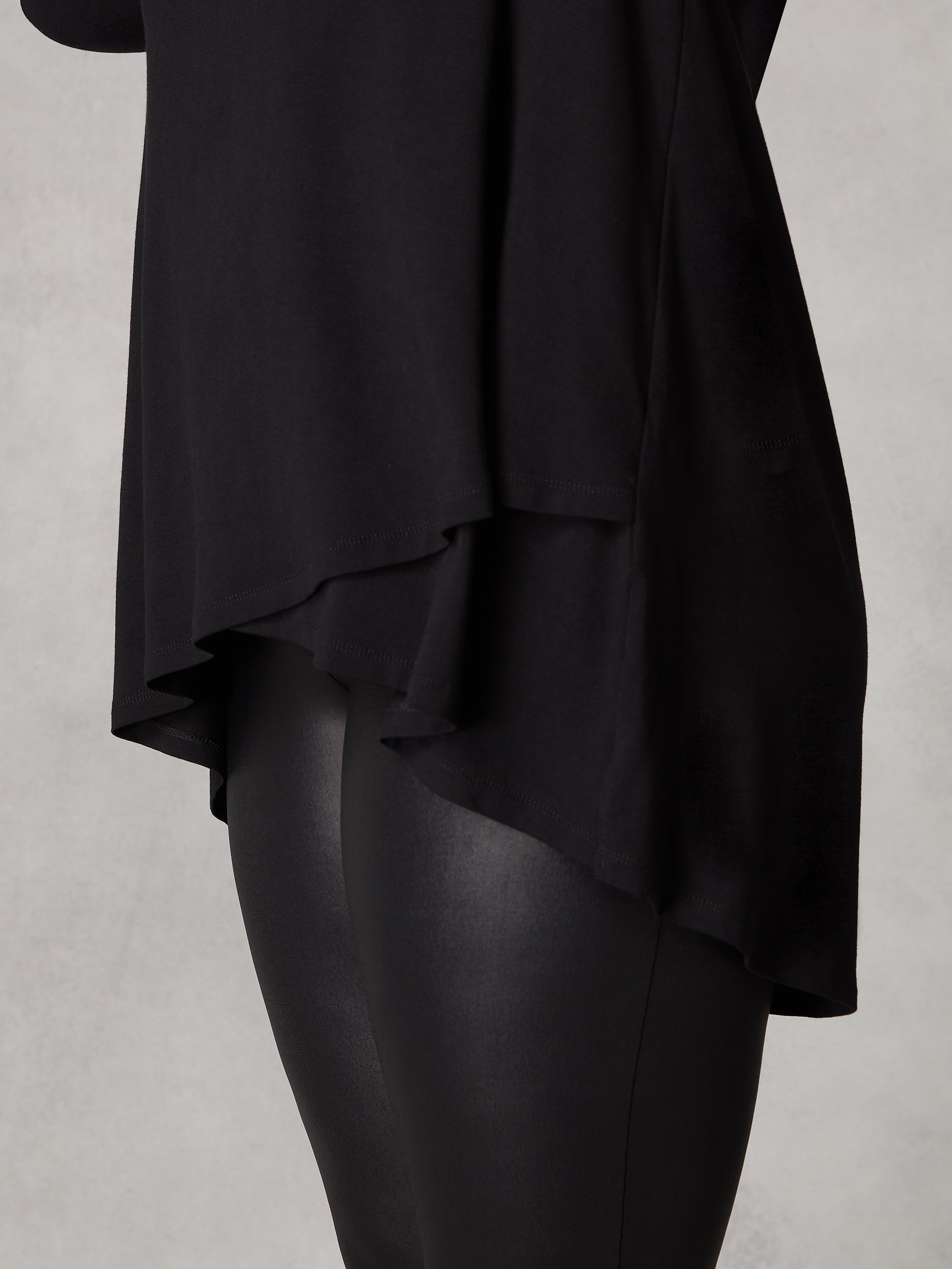 Black Jersey High Low Tunic