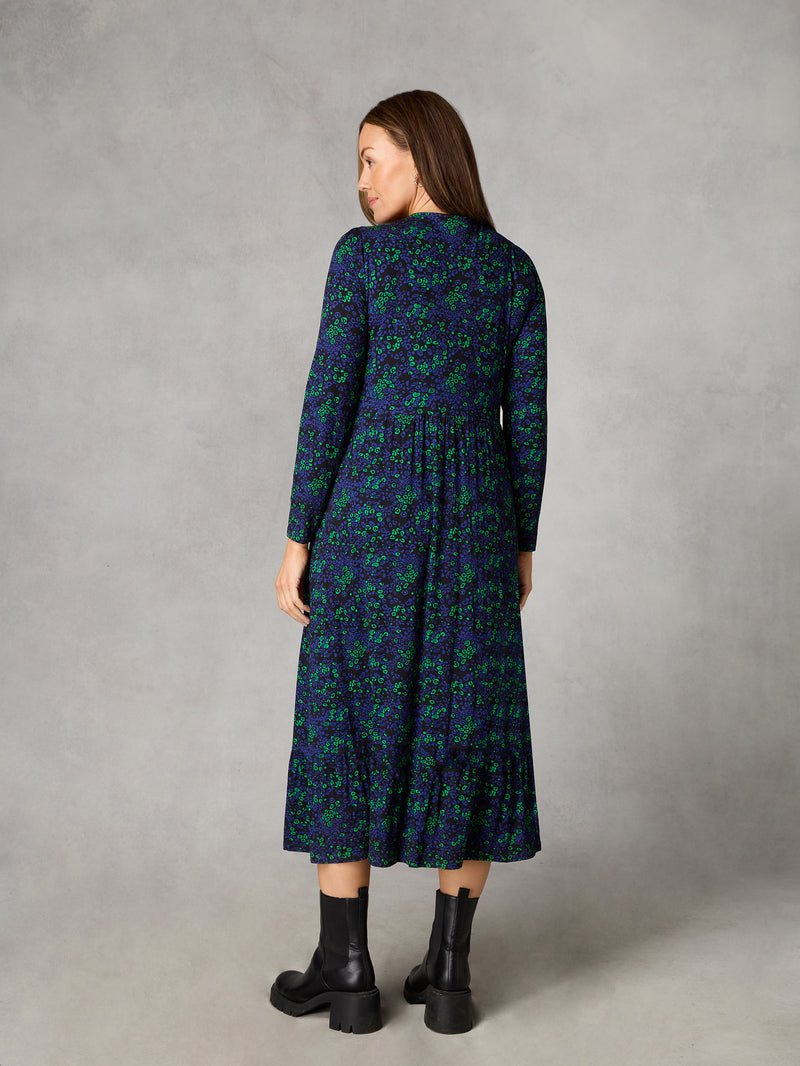 Petite Multi Leopard Print Jersey Relaxed Midi Dress