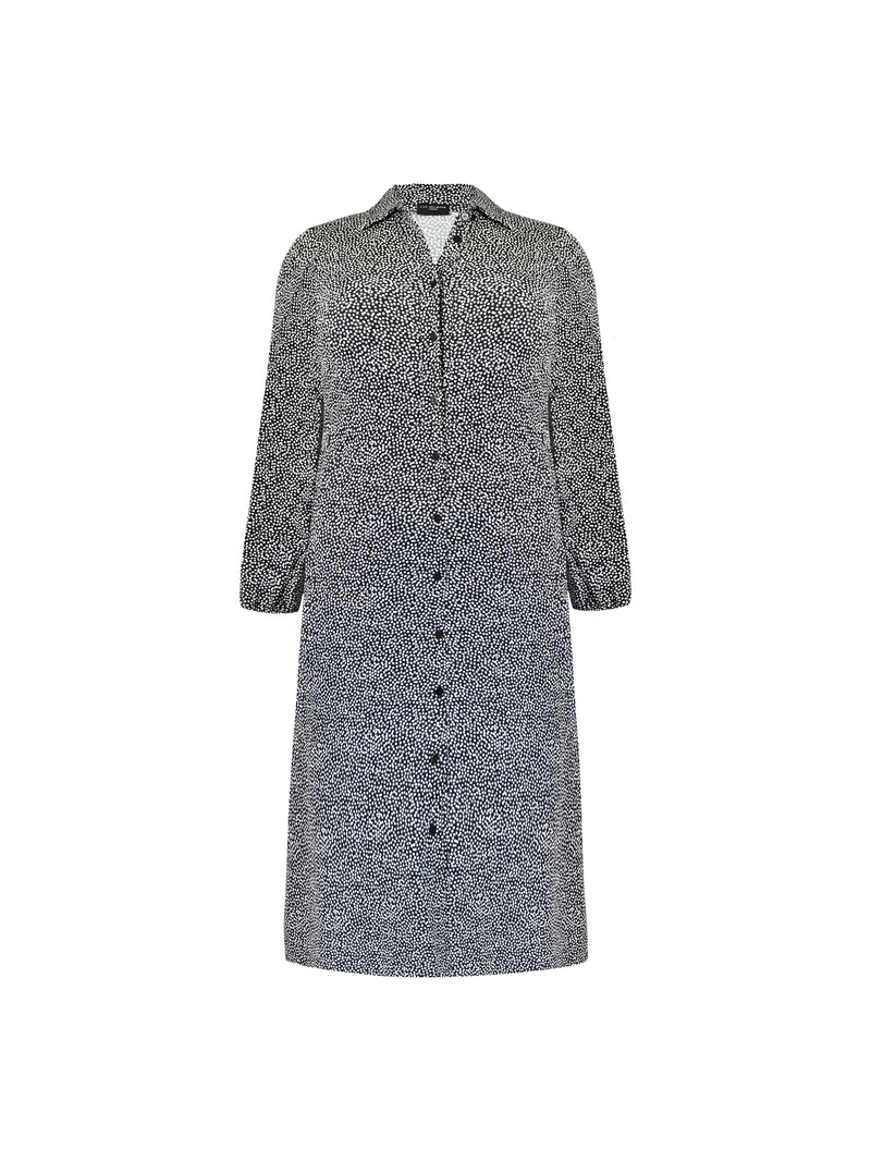 Petite Mono Dash Print Jersey Shirt Dress