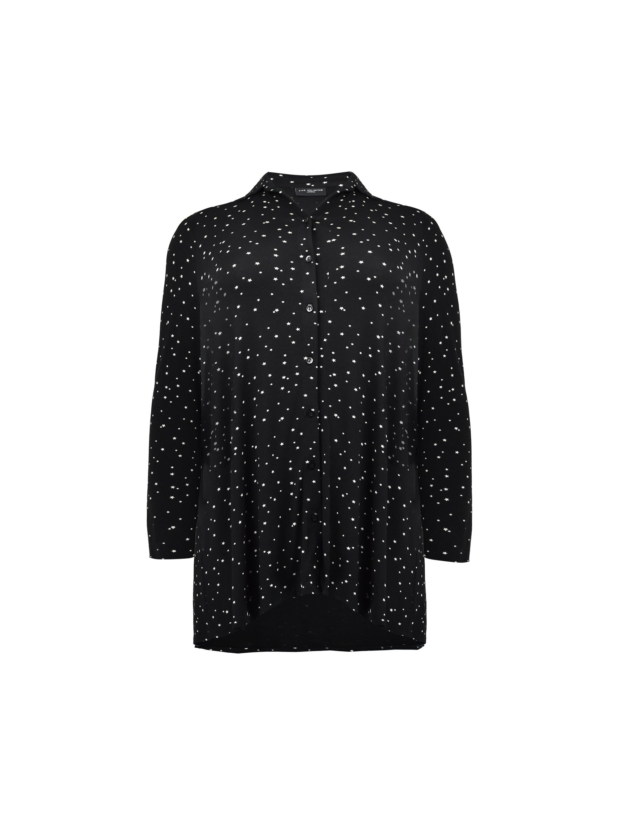 Mono Star Print Long Sleeve Jersey Shirt