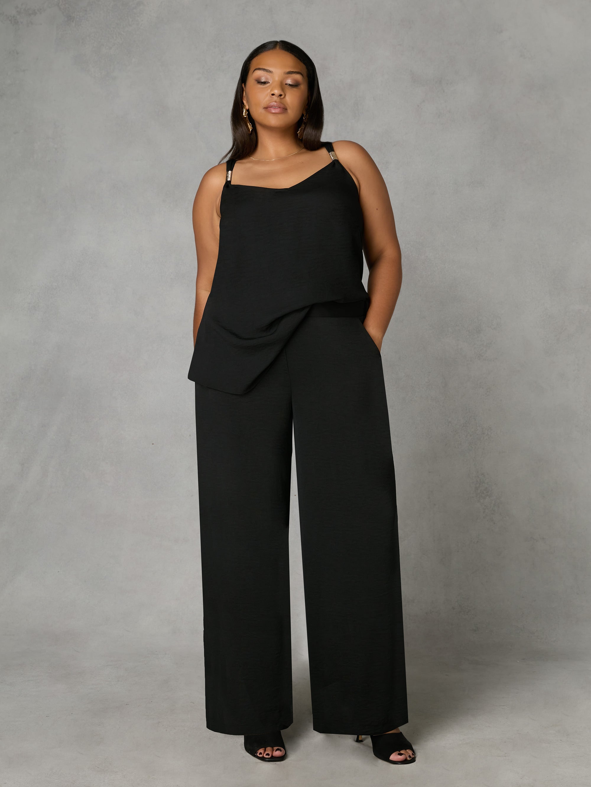 Black Wide Leg Trousers