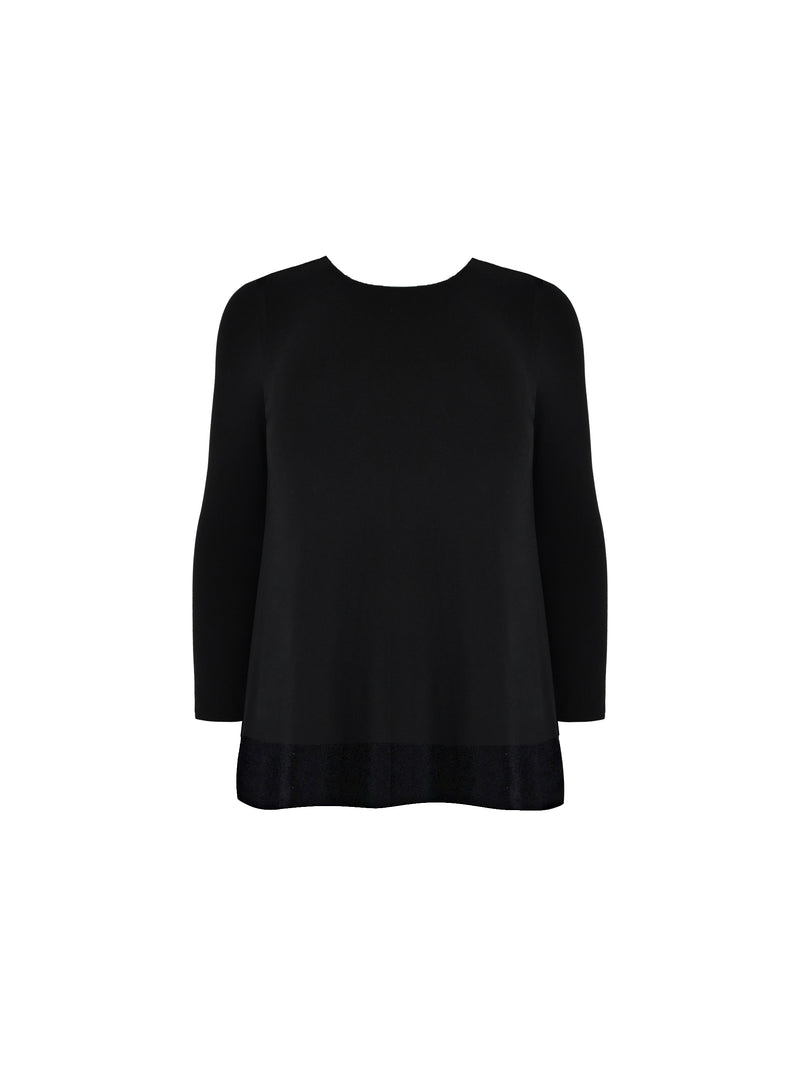 Black Jersey Overlay Tunic