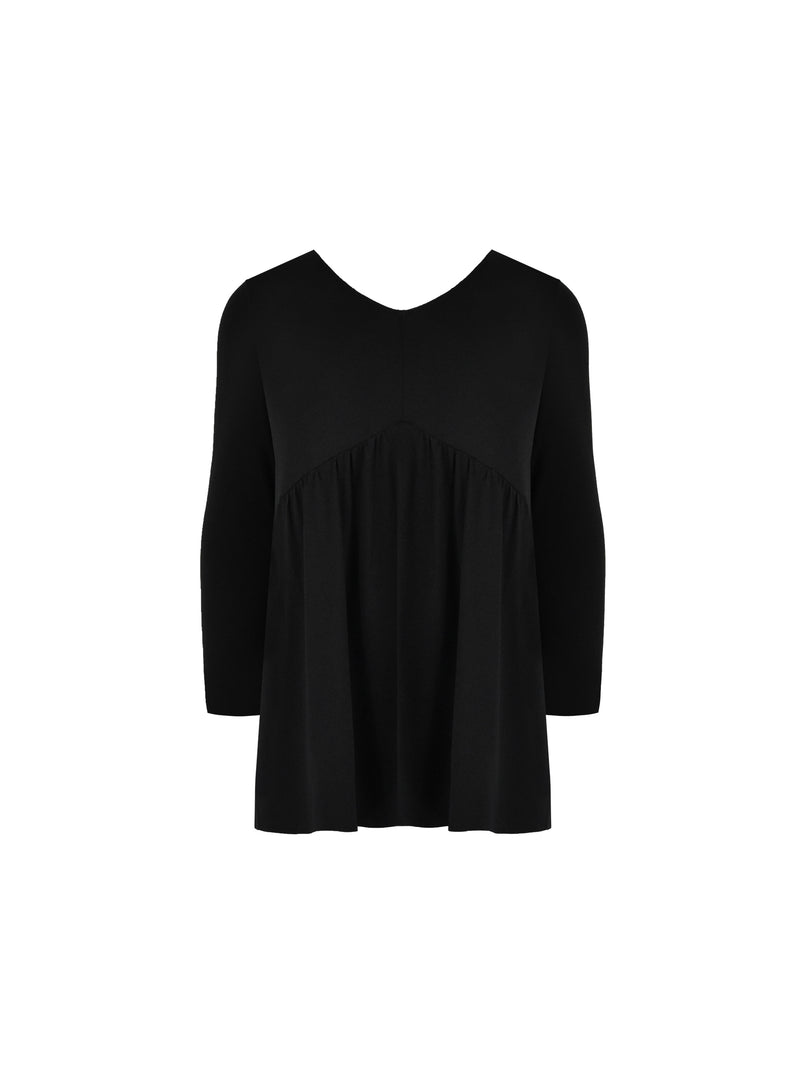 Black Jersey Empire Seam Top