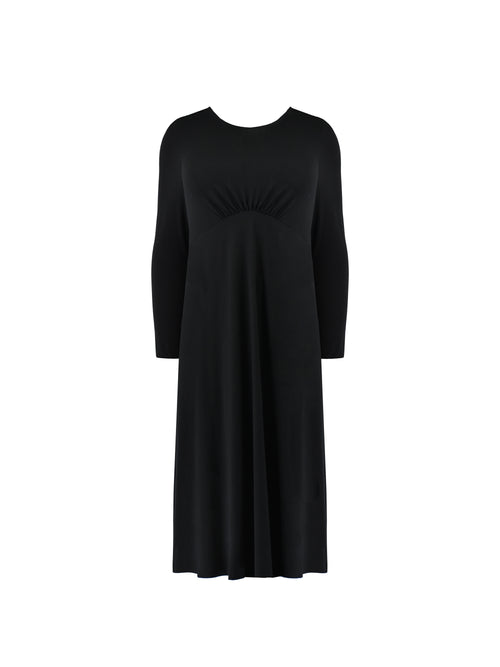 Black Empire Seam Midi Dress