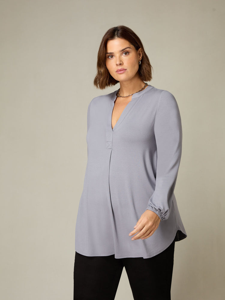 Grey Jersey Relaxed Tunic