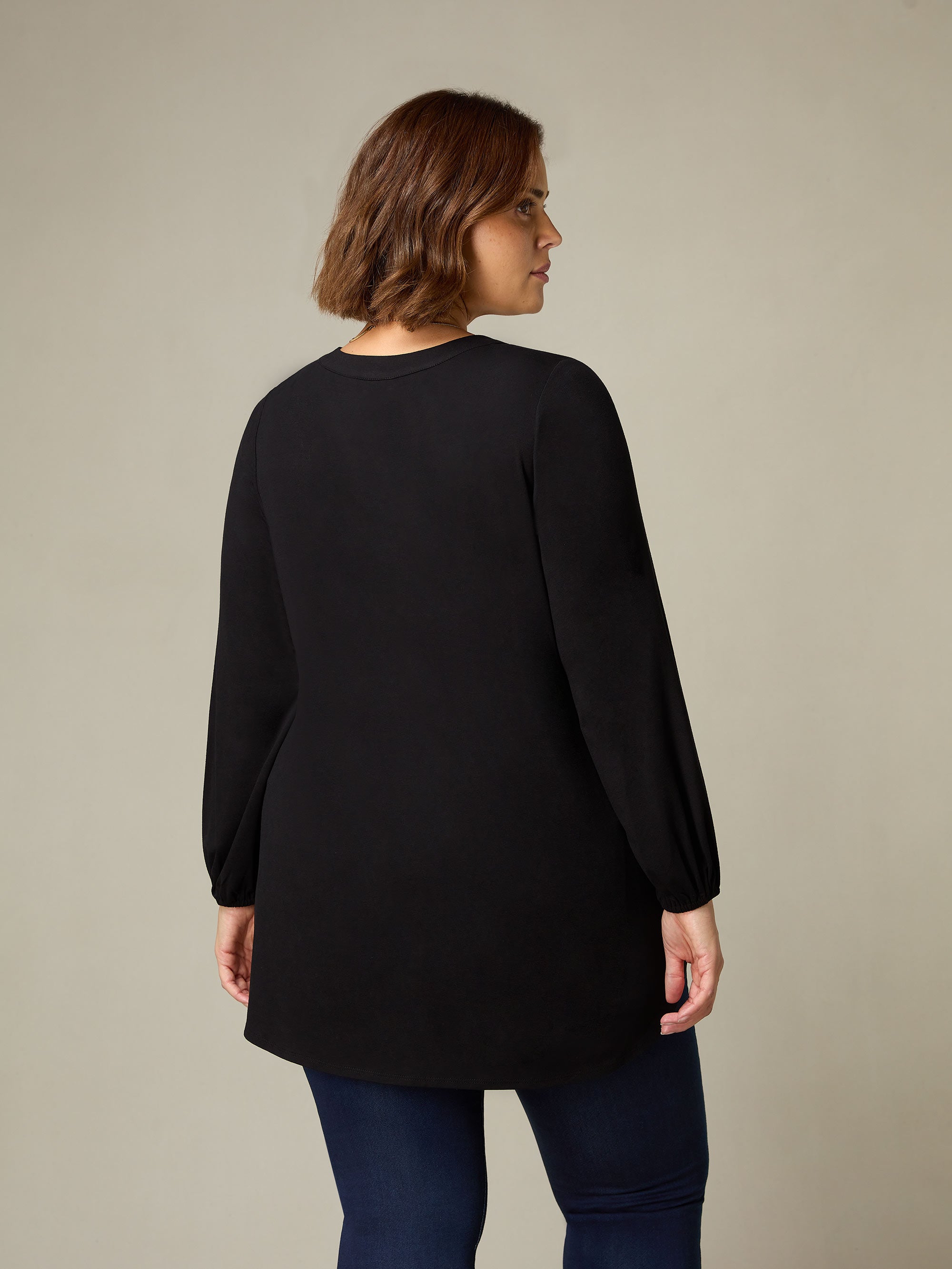 Black Jersey Relaxed Tunic