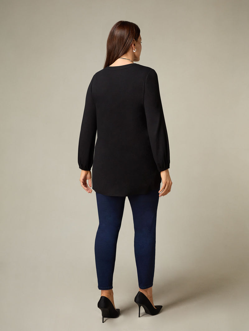Petite Black Jersey Relaxed Tunic