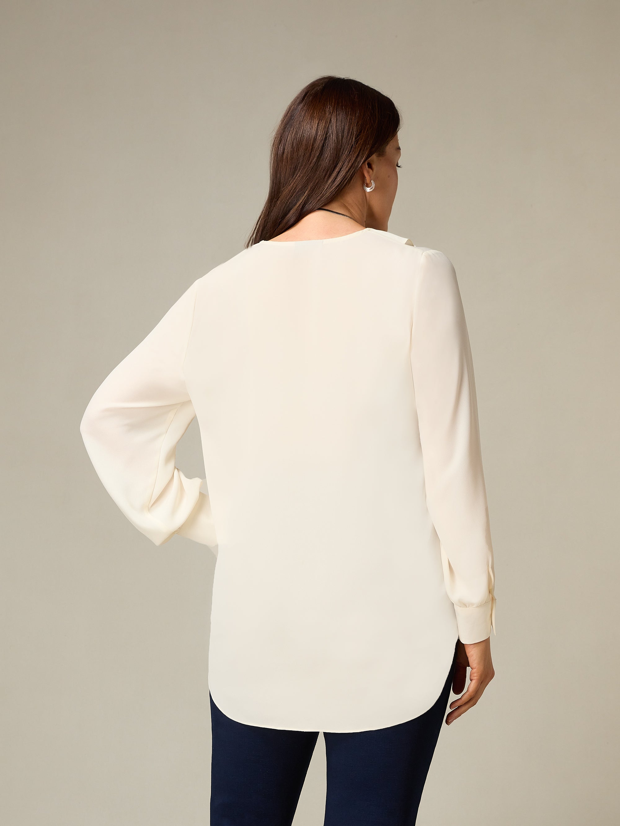 petite ruffle blouse