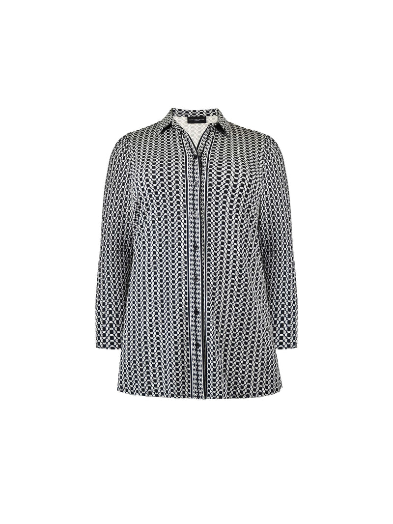 Mono Geo Print Jersey Shirt