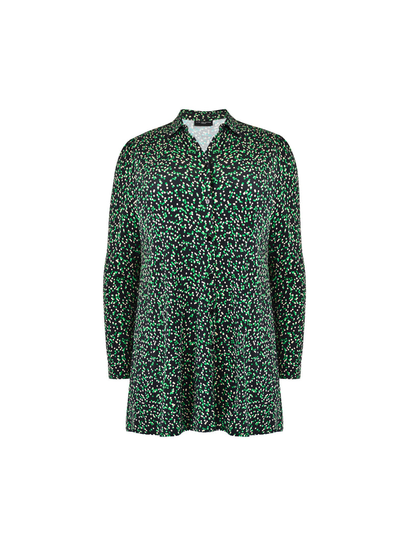 Green Spot Print Jersey Shirt