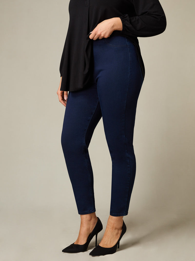 Petite Navy Denim Jeggings