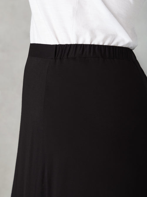 Black Jersey Midi Skirt