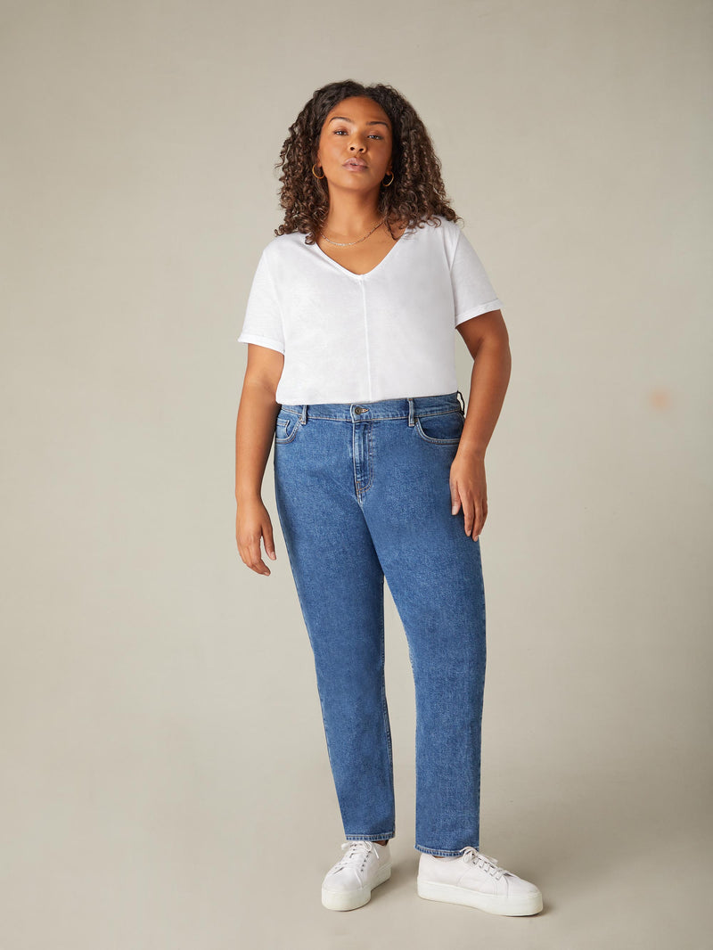 Mid Blue Mom Comfort Jeans