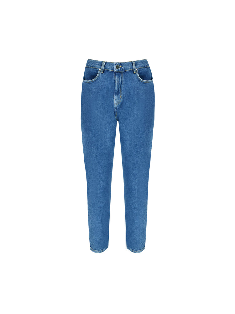 Petite Mid Blue Mom Comfort Jeans