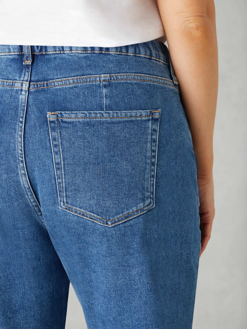 Petite Mid Blue Mom Comfort Jeans