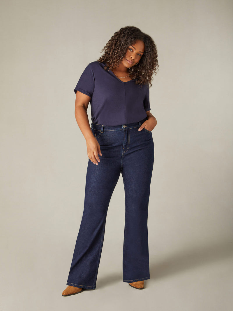Dark Indigo Bootcut Comfort Jeans