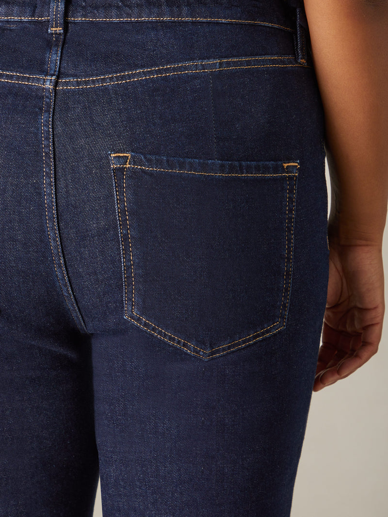 Dark Indigo Bootcut Comfort Jeans