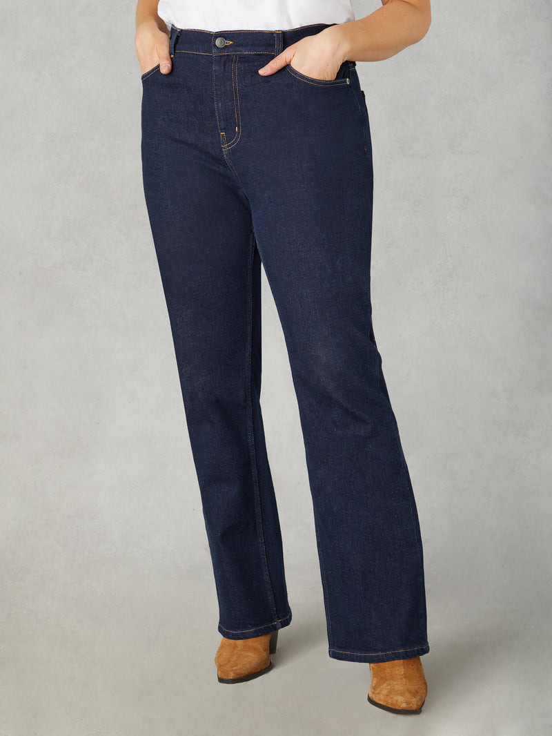 Petite Dark Indigo Bootcut Comfort Jeans