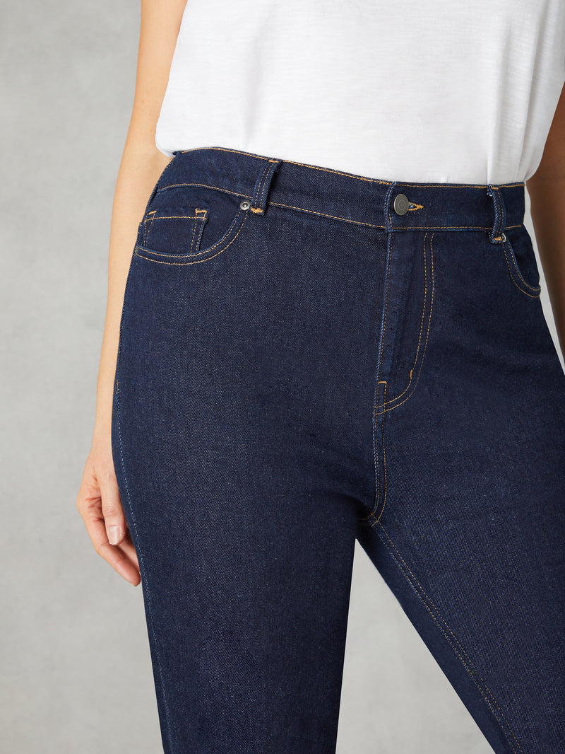 Petite Dark Indigo Bootcut Comfort Jeans