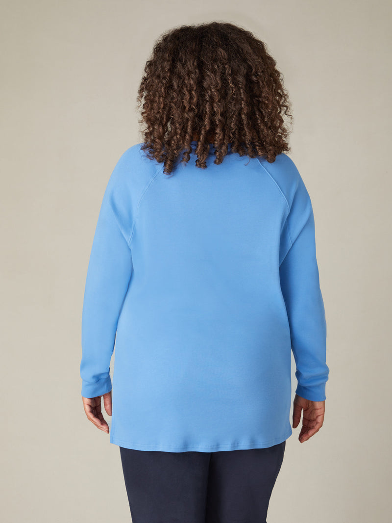 Blue Jersey Relaxed Top