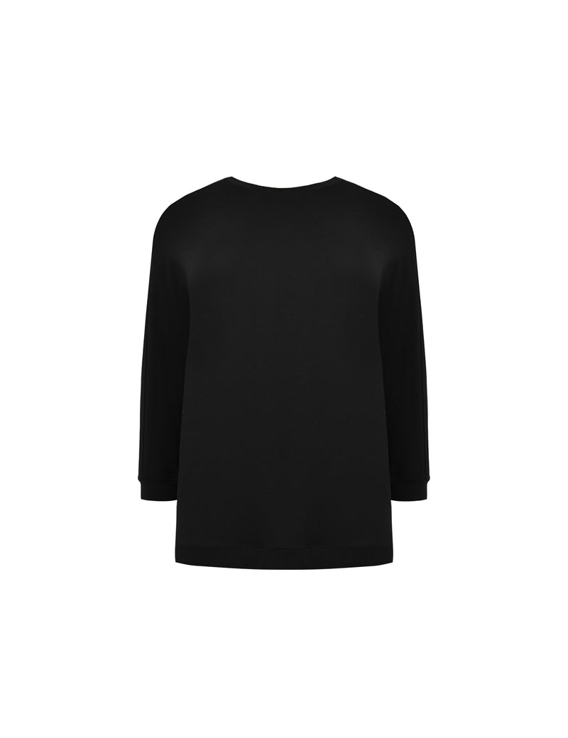 Black Seam Detail Sweatshirt