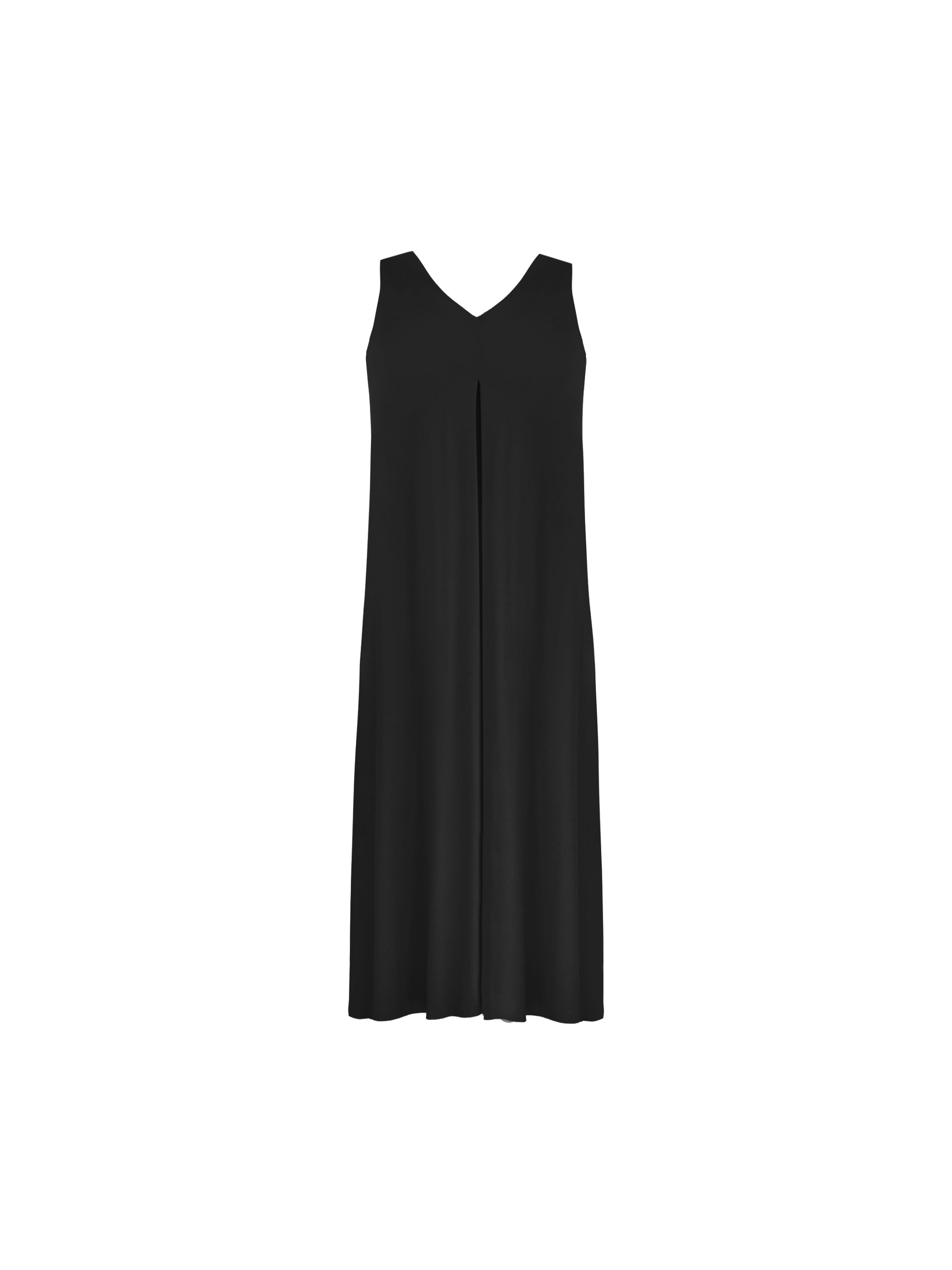 Petite Black Jersey Relaxed Midaxi Dress