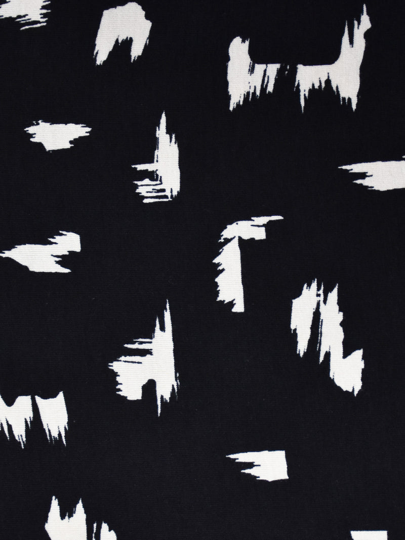 Petite Mono Smudge Print Jersey V-Neck Tunic