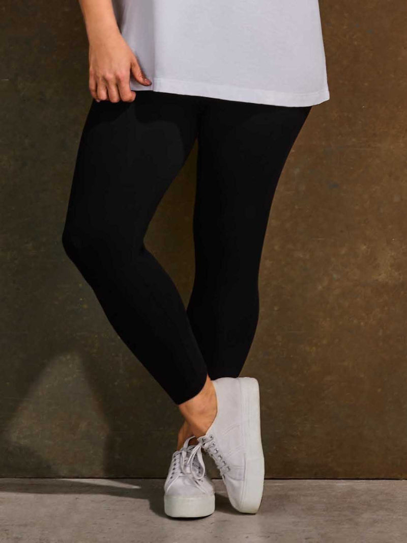 Petite Black Jersey Leggings
