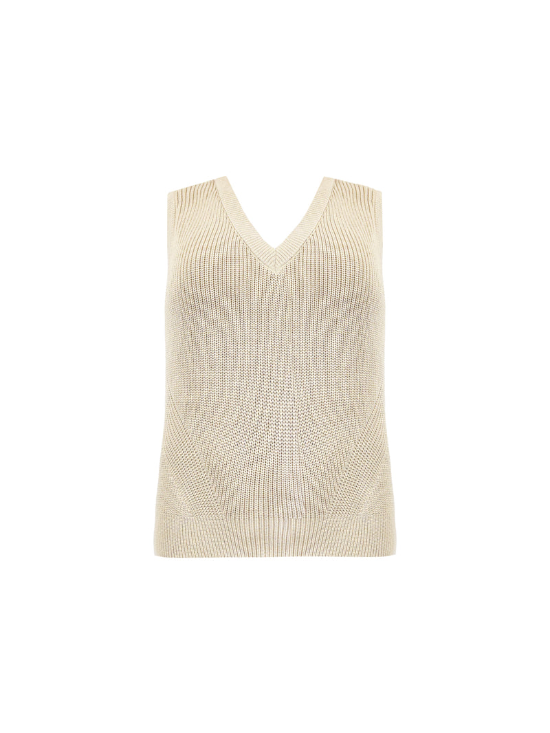 Beige Knitted Vest