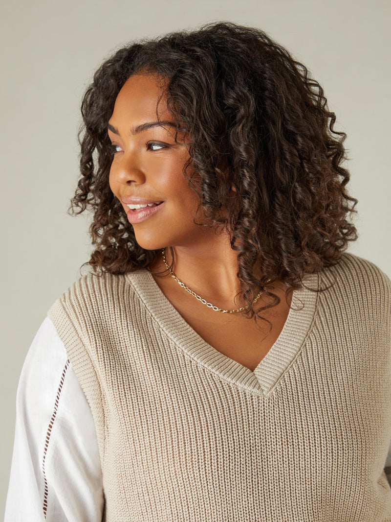 Beige Knitted Vest