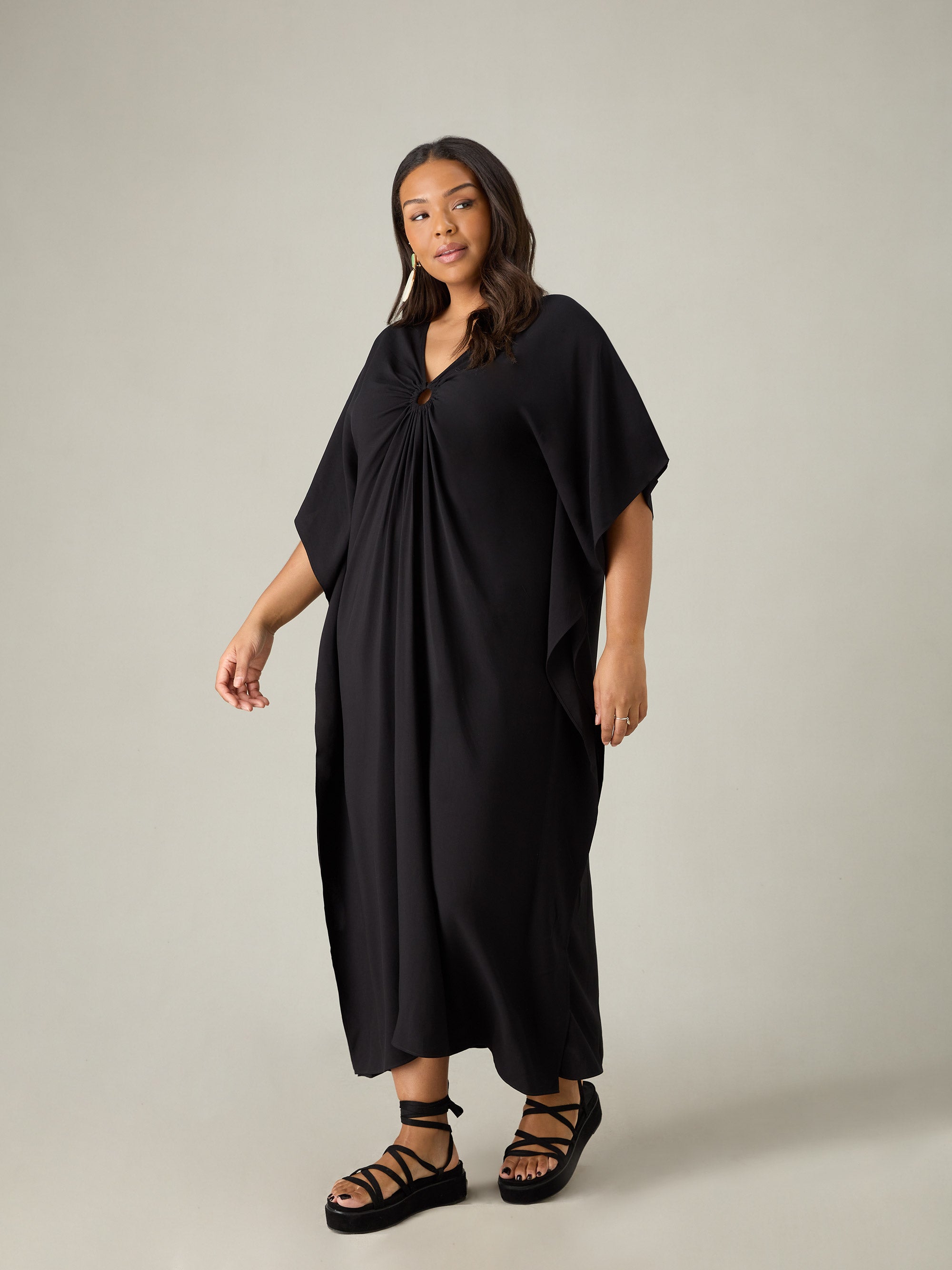 Black Maxi Kaftan Dress