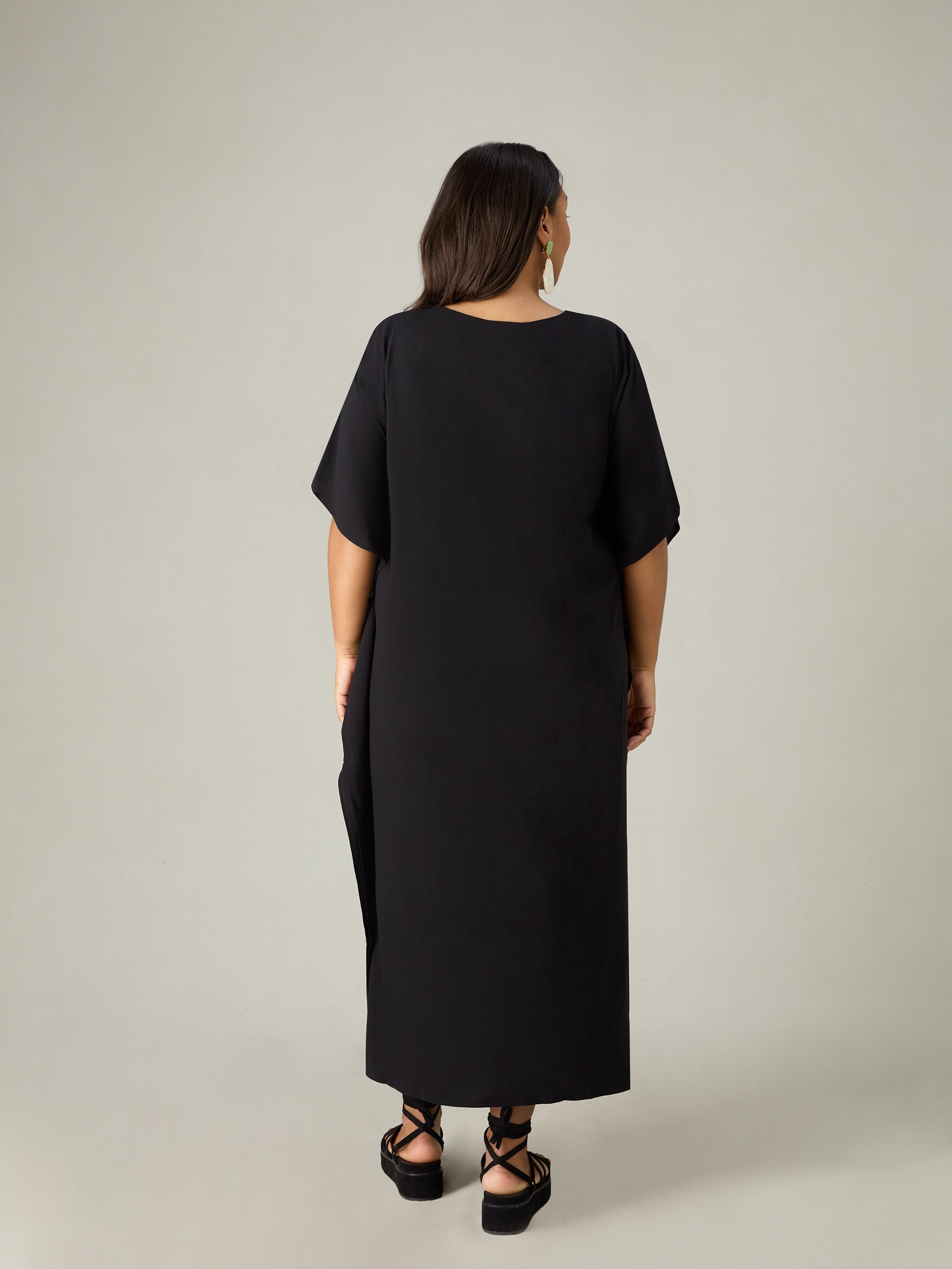 Black maxi kaftan best sale