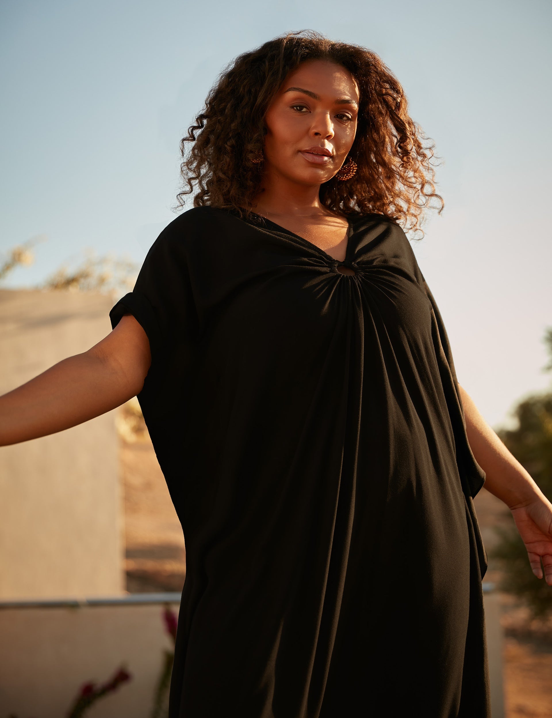 Black Maxi Kaftan Dress