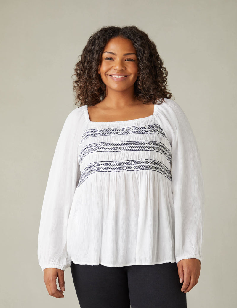 Ivory Smock Blouse