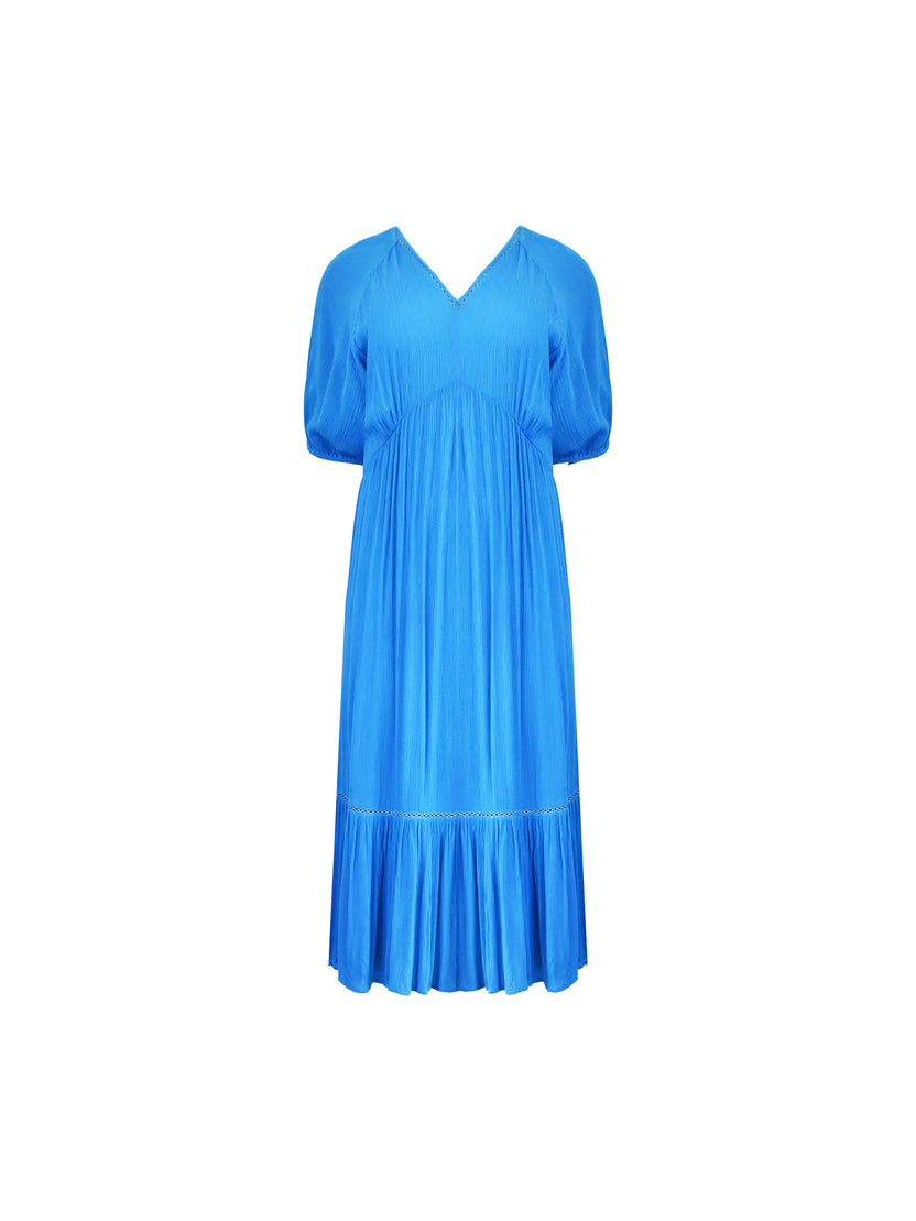 Amara | Geometric Print V Neck Tiered Midi Dress main image 1