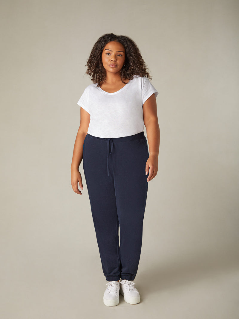 Navy Jersey Joggers