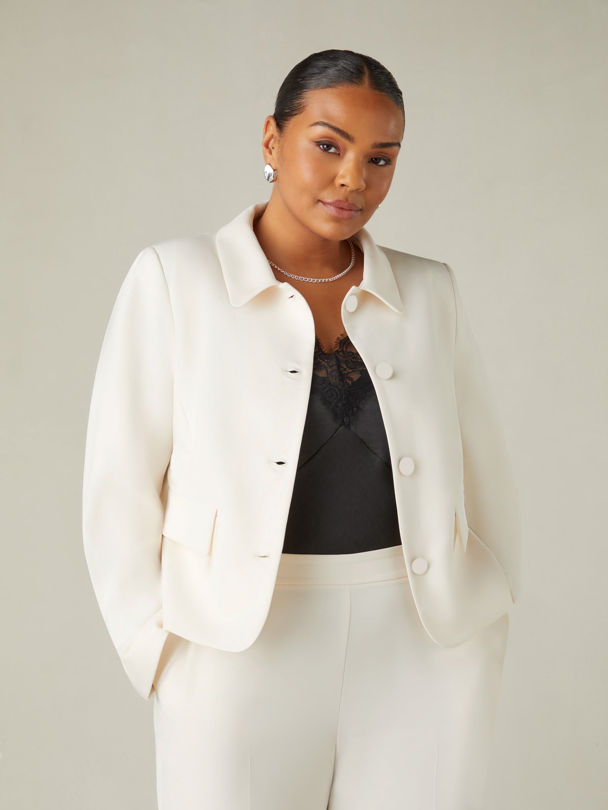 Ivory Short Tailored Jacket