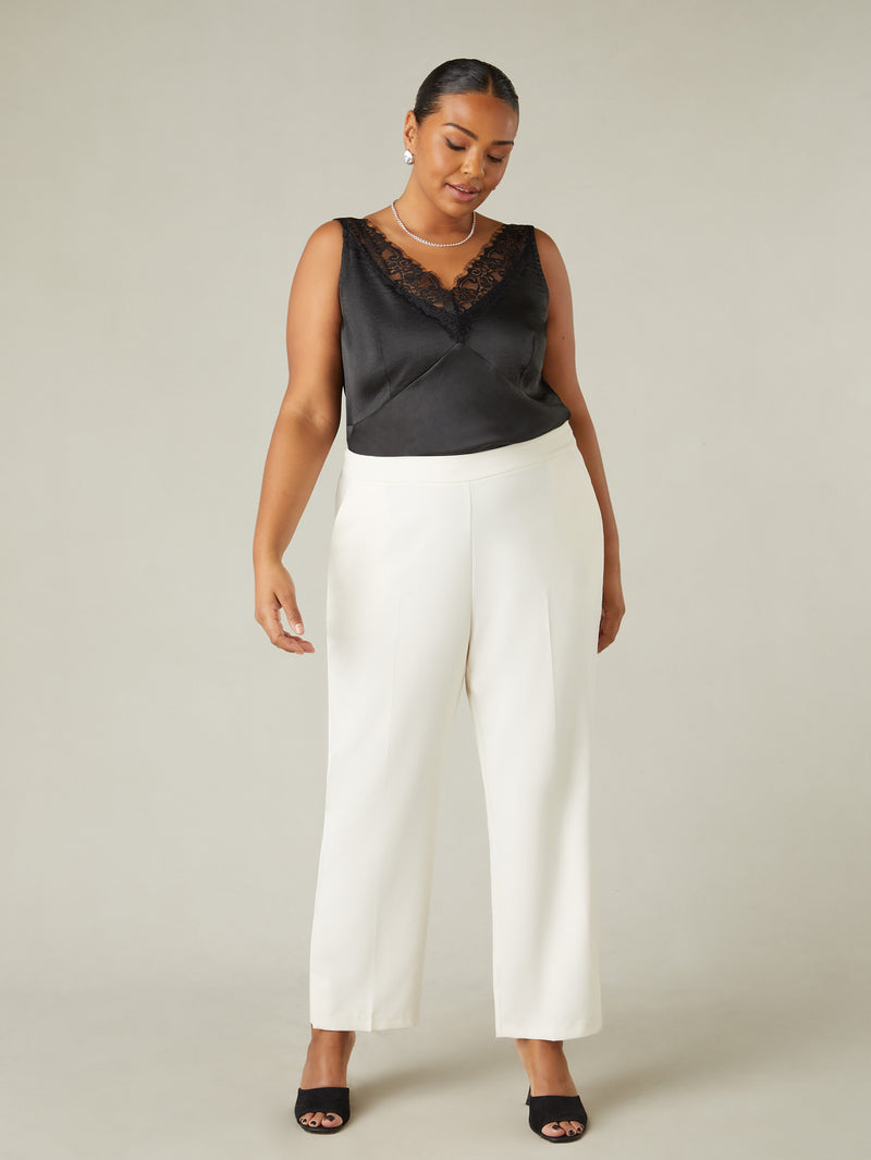 Ivory Tailored Side Split Trouser